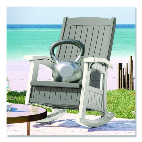 Picture of Rocking Chair with Storage, Supports Up to 375 lb, 17.25" Seat Height, 29.75" x 35" x 40.5", Dove Gray/Ice Cube