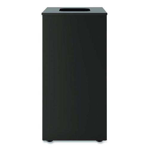 Picture of Square Metal Decorative Can, Steel, 24 gal, Black