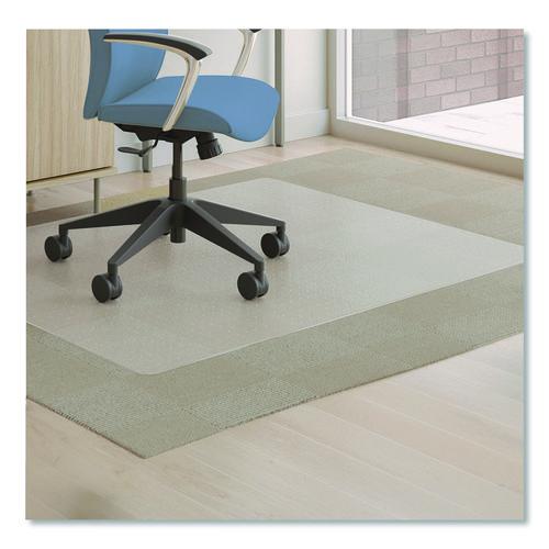 Picture of Antimicrobial Chair Mat, Medium Pile Carpet, 60 x 46, Rectangular, Clear
