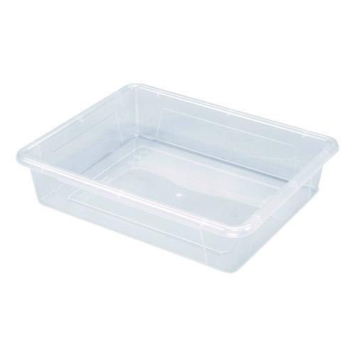 Picture of Storage Tray, Flat, 1.69 gal, 10.65" x 13.17" x 2.96", Translucent, 5/Pack