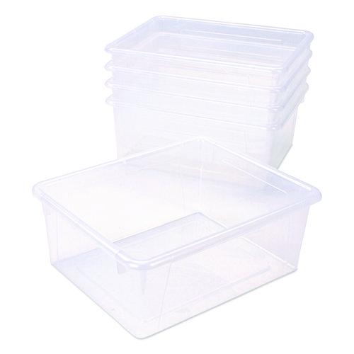 Picture of Storage Tray, Deep, 2 gal, 10.65" x 10.65" x 5.2", Clear, 5/Pack