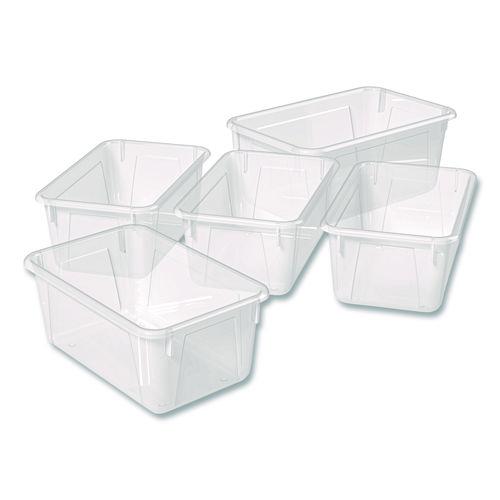 Picture of Cubby Bin, 1.8 gal, 7.8" x 12.09" x 5.18", Translucent, 5/Pack