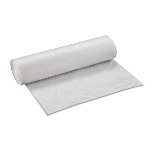 Picture of High-Density Commercial Can Liner Value Pack, 45 gal, 12 mic, 40" x 46", Clear, Interleaved Roll, 25 Bags/Roll, 10 Rolls/CT