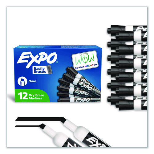 Low-Odor+Dry-Erase+Marker%2C+Broad+Chisel+Tip%2C+Black%2C+Dozen