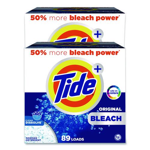 Picture of Laundry Detergent with Bleach, HE Compatible, 80 Loads, Tide Original Scent, Powder, 129 oz Box, 2/Carton