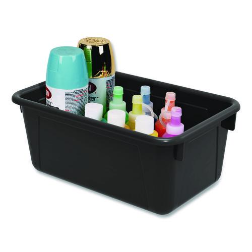 Picture of Cubby Bin, Neutral Tones, 1.8 gal, 7.8" x 12.09" x 5.18", Black, 5/Pack
