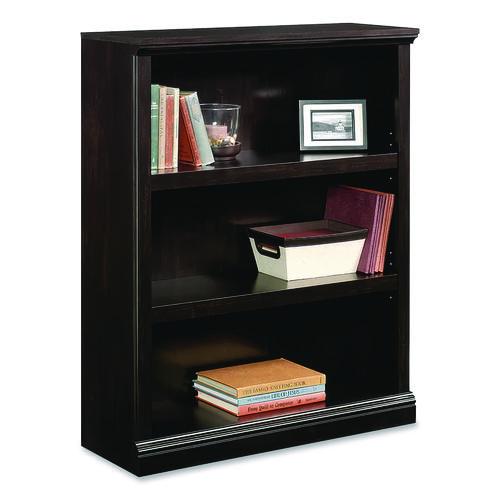 Picture of Select Collection Bookcase, Three-Shelf, 35.37w x 13.22d x 69.76h, Estate Black