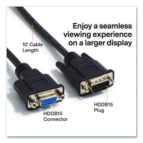Picture of VGA/SVGA Extension Cable, 10 ft, Black