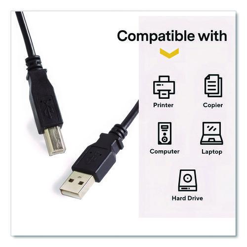 Picture of USB Printer Cable, 6 ft, Black