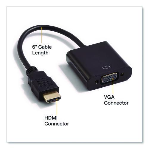 Picture of HDMI to VGA Adapter, 6", Black