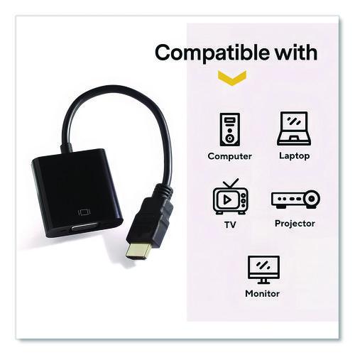 Picture of HDMI to VGA Adapter, 6", Black