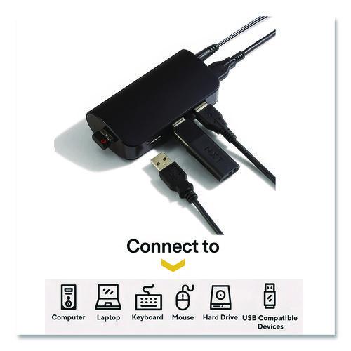 Picture of USB 3.0 Hub, 4 Ports, Black