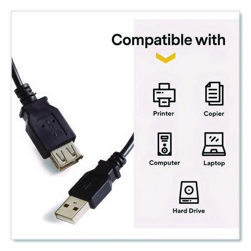 Picture of USB 2.0 Extension Cable, 6 ft, Black