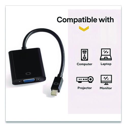 Picture of Mini DisplayPort to VGA Adapter, 6", Black