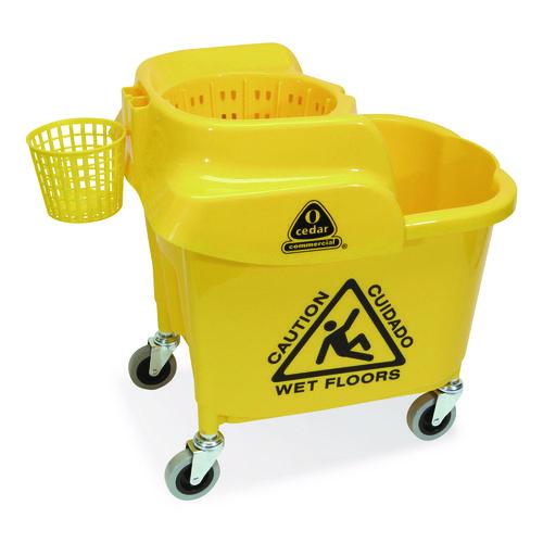 Picture of MaxiRough Institutional Mop Bucket and Wringer, 35 qt, Yellow
