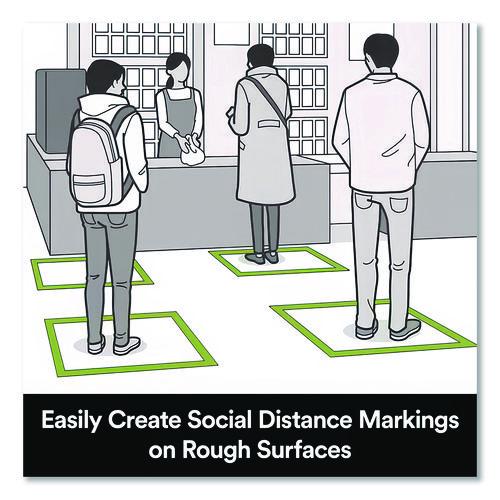 Picture of Rough Surface Extra Strength Painter's Tape, 3" Core, 1.41" x 60.1 yds, Green