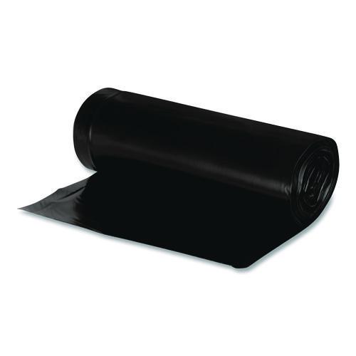 Picture of Linear Low Density Recycled Can Liners, 45 gal, 2 mil, 40" x 46", Black, 10 Bags/Roll, 10 Rolls/Carton