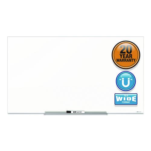 Picture of InvisaMount Magnetic Glass Marker Board, 74" x 42", White Surface