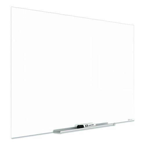 Picture of InvisaMount Magnetic Glass Marker Board, 85" x 48", White Surface