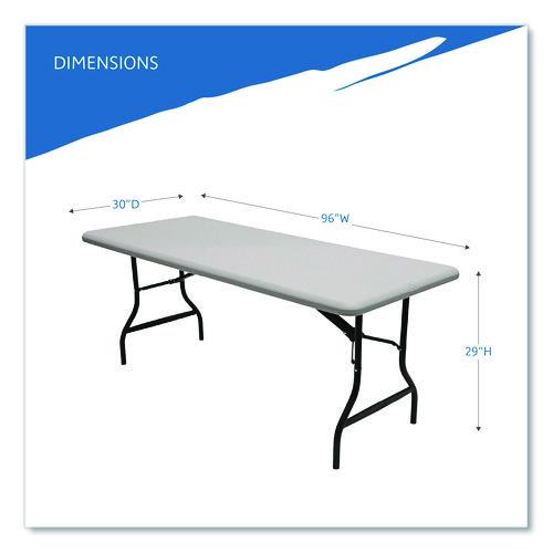 Picture of IndestrucTable Industrial Folding Table, Rectangular, 96" x 30" x 29", Platinum