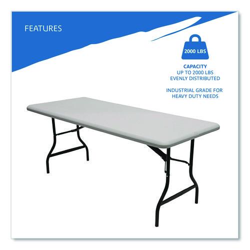 Picture of IndestrucTable Industrial Folding Table, Rectangular, 96" x 30" x 29", Platinum