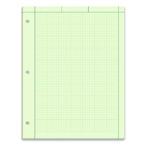 Picture of Evidence Engineer's Computation Pad, Cross-Section Quadrille Rule (5 sq/in, 1 sq/in), 100 Green-Tint 8.5 x 11 Sheets