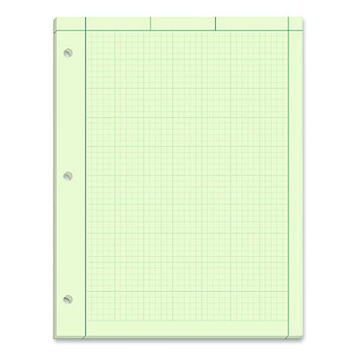 Picture of Evidence Engineer's Computation Pad, Cross-Section Quadrille Rule (5 sq/in, 1 sq/in), 200 Green-Tint 8.5 x 11 Sheets