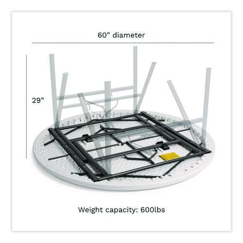 Picture of IndestrucTable Classic Folding Table, Round, 60" x 29", Platinum