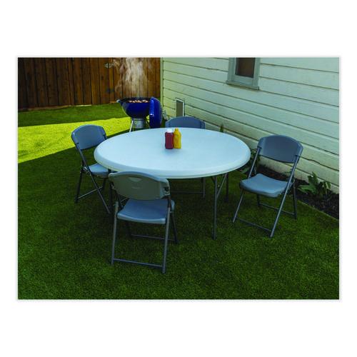 Picture of IndestrucTable Classic Folding Table, Round, 60" x 29", Platinum