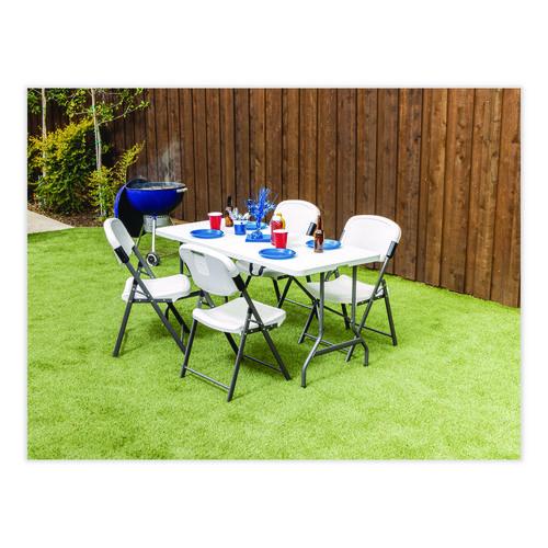 Picture of IndestrucTable Classic Bi-Folding Table, Rectangular, 60" x 30" x 29", Platinum