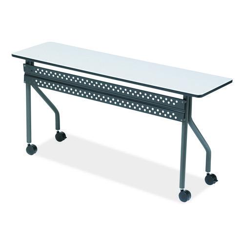 Picture of OfficeWorks Mobile Training Table, Rectangular, 60" x 18" x 29", Gray/Charcoal