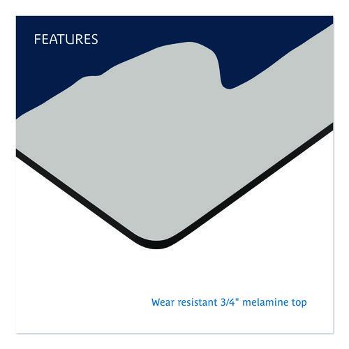 Picture of OfficeWorks Mobile Training Table, Rectangular, 72" x 18" x 29", Gray/Charcoal