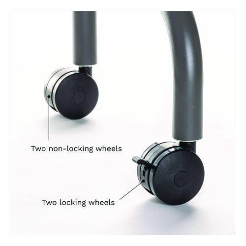 Picture of OfficeWorks Mobile Training Table, Rectangular, 72" x 18" x 29", Gray/Charcoal