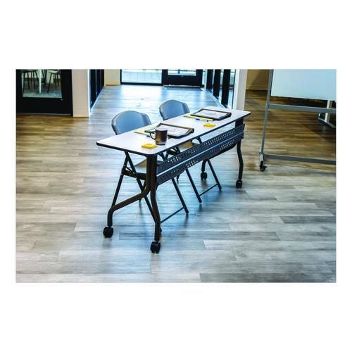 Picture of OfficeWorks Mobile Training Table, Rectangular, 72" x 18" x 29", Gray/Charcoal