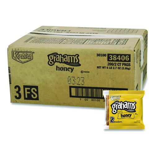 Picture of Honey Grahams Crackers, 0.49 oz Bag, 200/Carton
