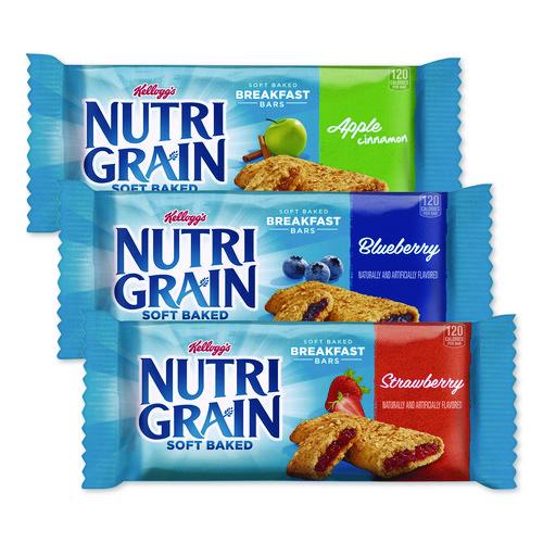Picture of Nutri-Grain Soft Baked Breakfast Bars, Assorted, 1.3 oz Bar, 48/Carton