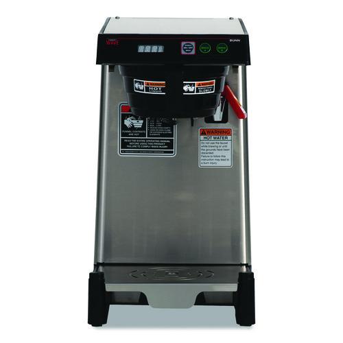 Picture of WAVE15-APS Low Profile Automatic Airpot Coffee Brewer, 12-Cup, Gray/Stainless Steel