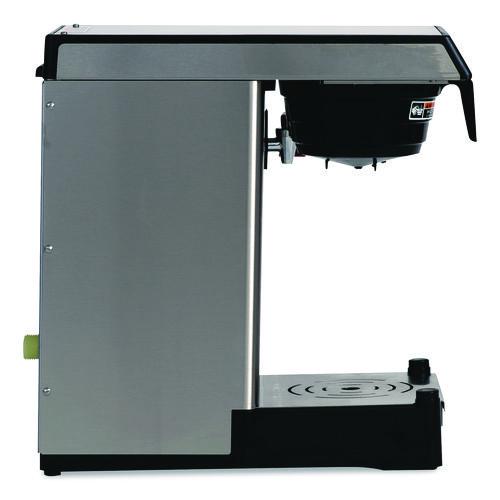 Picture of WAVE15-APS Low Profile Automatic Airpot Coffee Brewer, 12-Cup, Gray/Stainless Steel