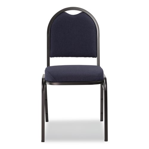 Picture of 9200 Series Premium Upholstered Stack Chair, Fabric, Supports 500 lbs, 19" Seat Ht, Midnight Blue Seat/Back, Black Base, 2/Pk