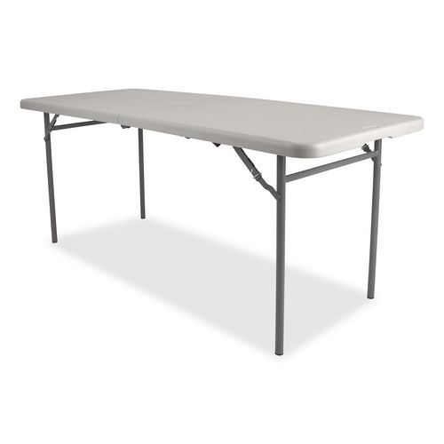 Picture of Comfort Max Fold-in-Half Table, Rectangular, 72w x 30d x 29.25h, Speckled Gray Top, Gray Base/Legs