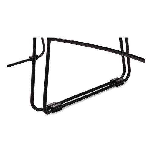 Picture of 850 Series Multi-Purpose Ultra Compact Stack Chair, Supports 300 lbs, 17" Seat Height, Navy Seat/Back, Black Base, 4/Pack