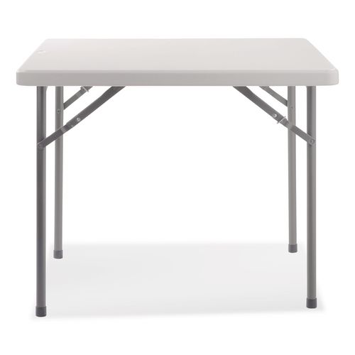 Picture of Heavy-Duty Folding Table and Folding Chair Set, Speckled Gray, Square, 36" x 36" x 29.5", Speckled Gray Top, Gray Legs