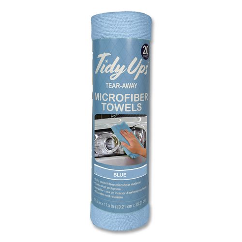 Picture of Microfiber Towel Roll, 11.5 x 11.5, Blue, 20 Towels/Roll