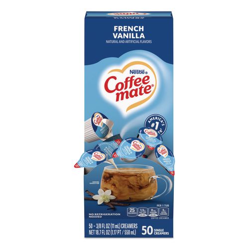 Liquid+Coffee+Creamer%2C+French+Vanilla%2C+0.38+Oz+Mini+Cups%2C+50%2Fbox