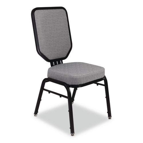 Picture of Flex-Back Banquet Chair, Supports Up to 500 lbs, 18.6" Seat Height, Morticia Lithium Seat/Back, Black Base, 2/Pack