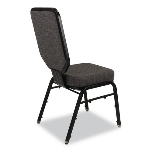 Picture of Flex-Back Banquet Chair, Supports Up to 500 lbs, 18.6" Seat Height, Morticia Onyx Seat/Back, Black Base, 2/Pack