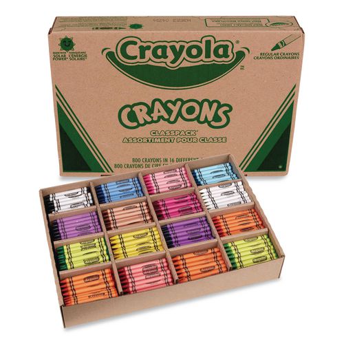 Picture of Classpack Regular Crayons, 16 Colors, 800/Box
