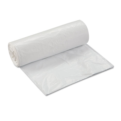 Picture of Low-Density Commercial Can Liners, 30 gal, 0.7 mil, 30" x 36", White, Interleaved Roll, 25 Bags/Roll, 8 Rolls/Carton