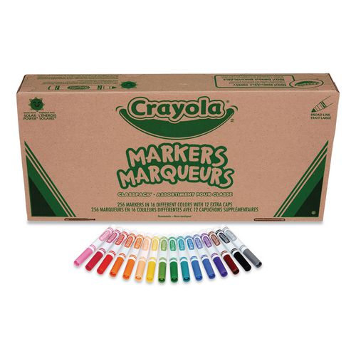 Picture of Non-Washable Marker, Broad Bullet Tip, Assorted Classic Colors, 256/Box