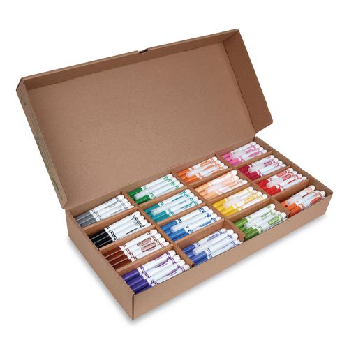 Picture of Non-Washable Marker, Broad Bullet Tip, Assorted Classic Colors, 256/Box